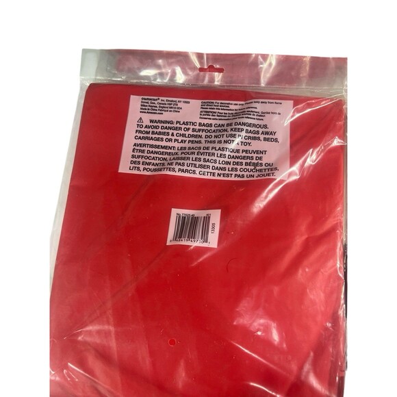 Red TABLE SKIRT, 29" X 14' Pleated Plastic Disposable Waterproof Set Of 4 - Picture 6 of 6